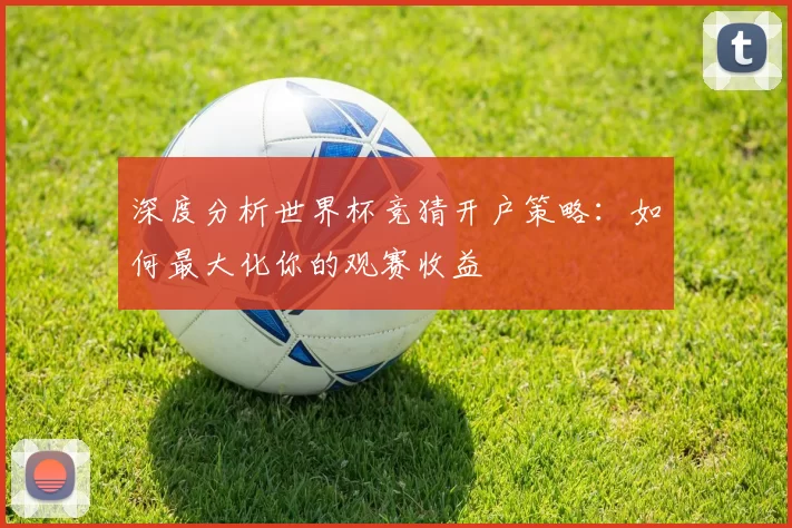 深度分析世界杯竞猜开户策略:如何最大化你的观赛收益